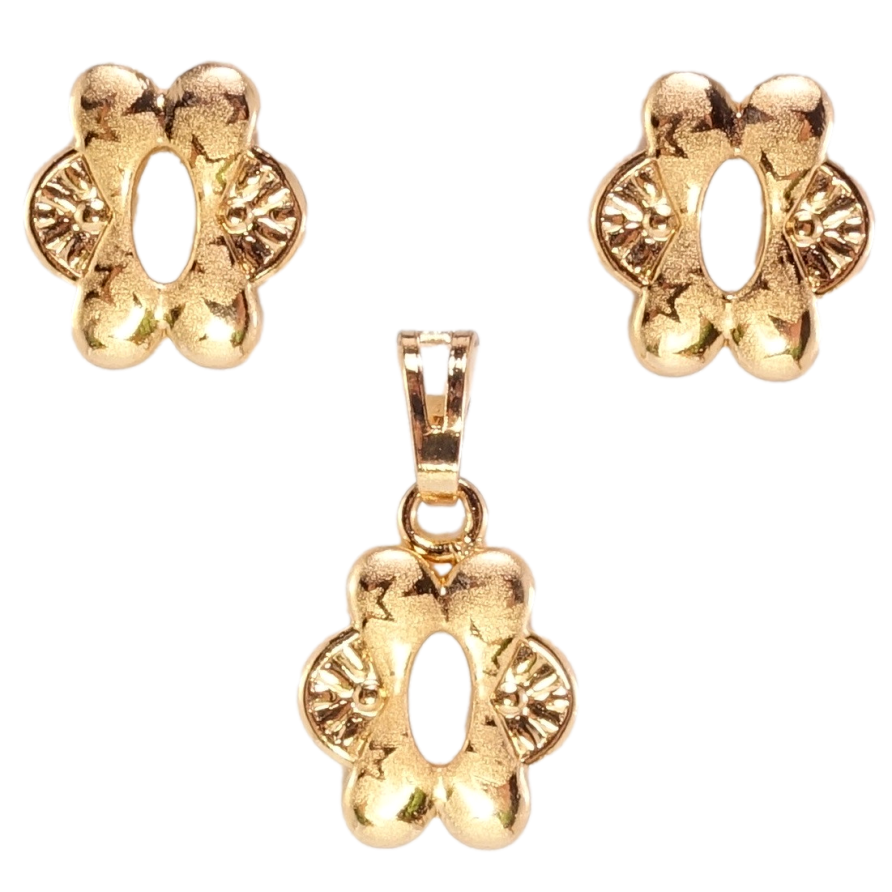 Набор Xuping Позолота 18K Серьги Кулон Декоративные цветочки с напылением фото №1