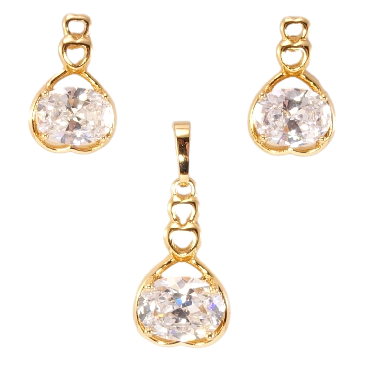 Набор Xuping Позолота 18K Серьги Кулон Романтика фото №13