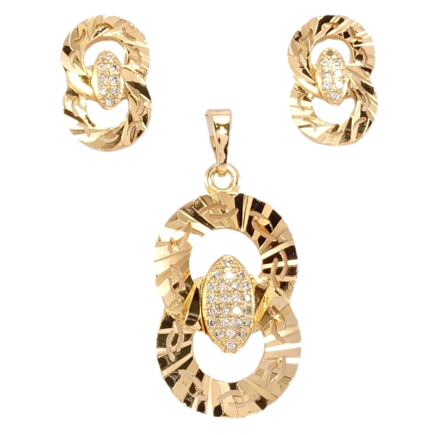Набор Xuping Позолота 18K Серьги Кулон Декоративные восьмерки фото №1