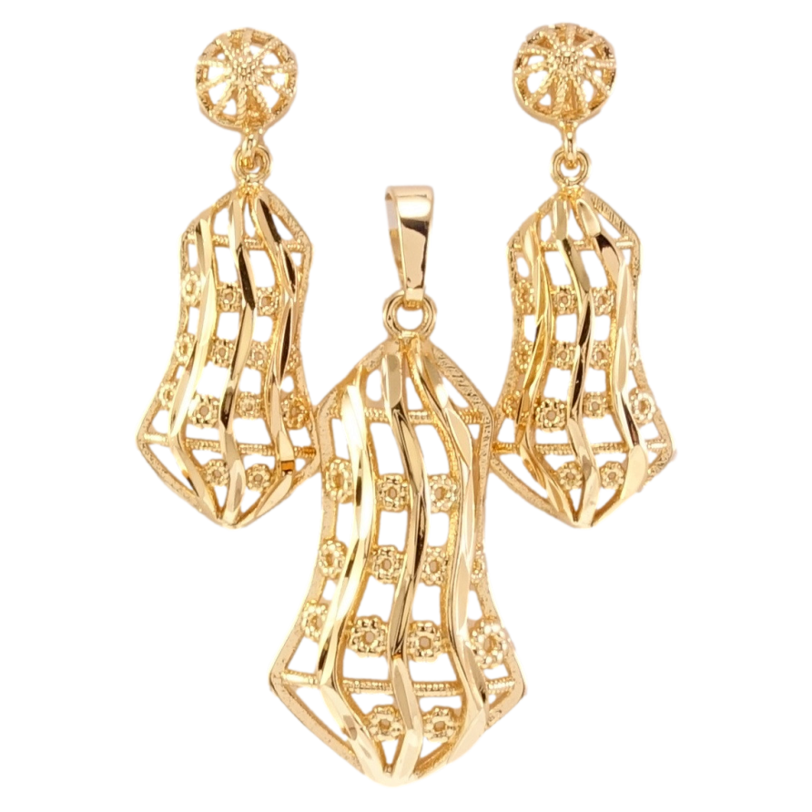 Набір Xuping Позолота 18K Сережки Кулон Декоративні дзвіночки фото №1