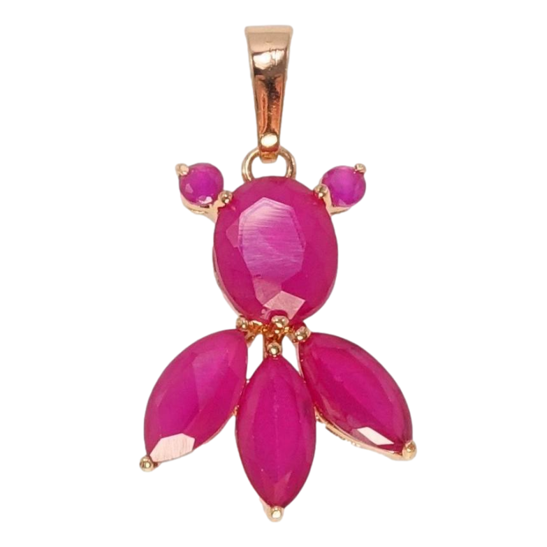 Кулон Xuping Позолота РВ Рибка з рожевих кристалів фото №1