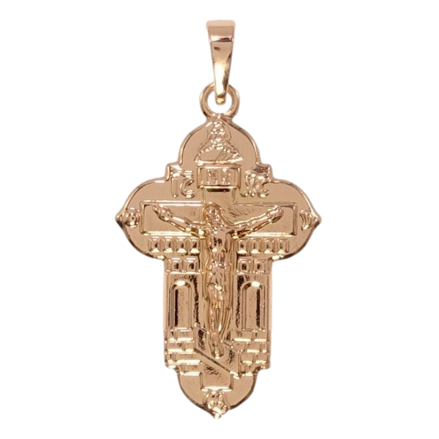 Кулон Xuping Позолота РВ Декоративний Хрест із Розп'яттям фото №1