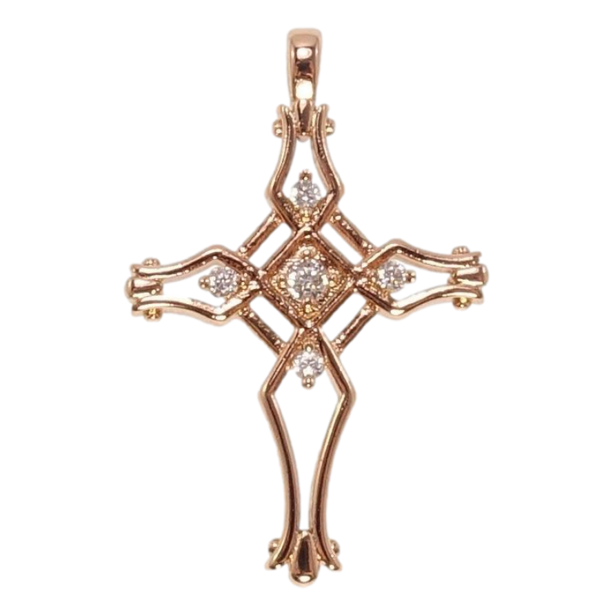 Кулон Xuping Позолота РВ Декоративний Хрест із цирконієм фото №1