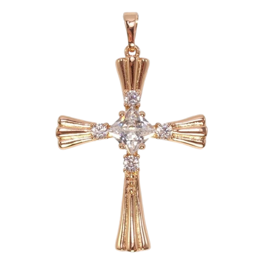Кулон Xuping Позолота РВ Декоративний Хрест із цирконієм фото №1
