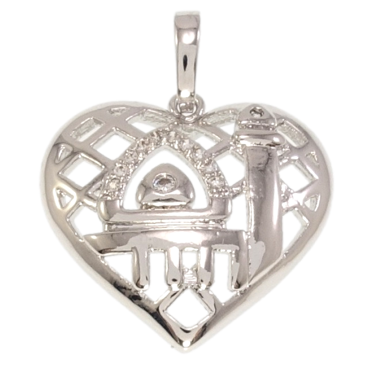 Кулон Xuping Родій Серце з Мечеттю фото №18 Кулон Xuping Родій Серце з Мечеттю фото №18