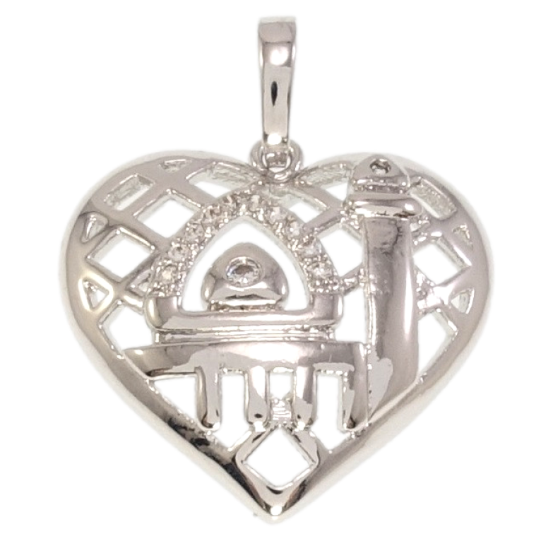 Кулон Xuping Родий Сердце с Мечетью фото №4
