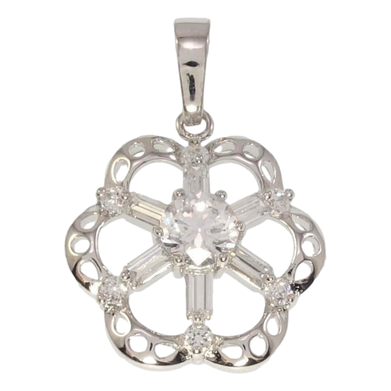 Кулон Xuping Родій Квітка з цирконієм фото №1