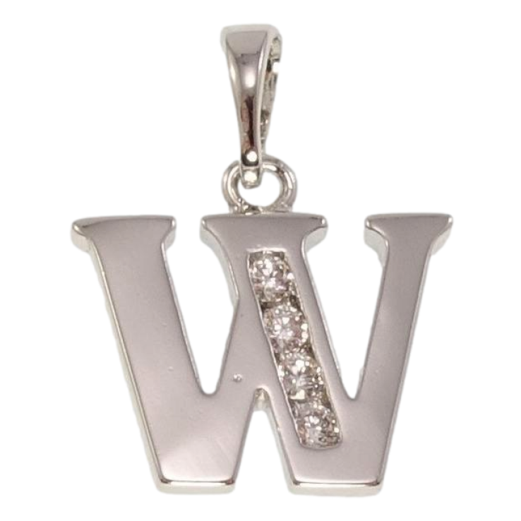 Кулон Xuping Родій Літера W фото №11