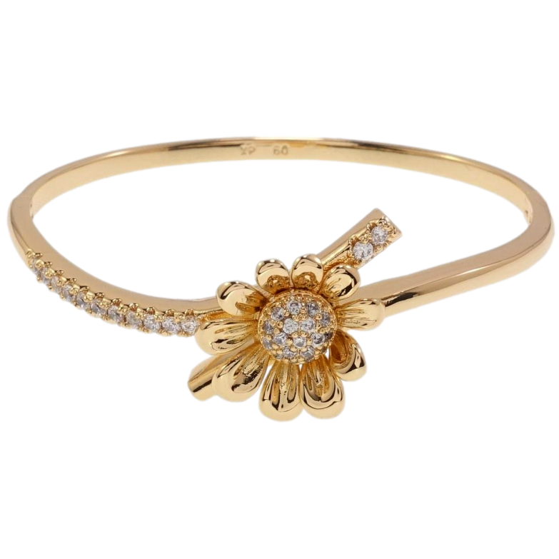 Браслет Xuping Позолота 18K Квітка з цирконієм ø 6см фото №1