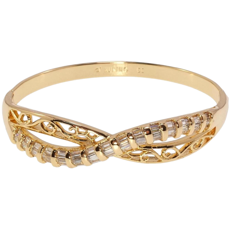 Браслет Xuping Позолота 18K Бескрайность с кристаллами и вензельным узором ø 5,7см фото №23