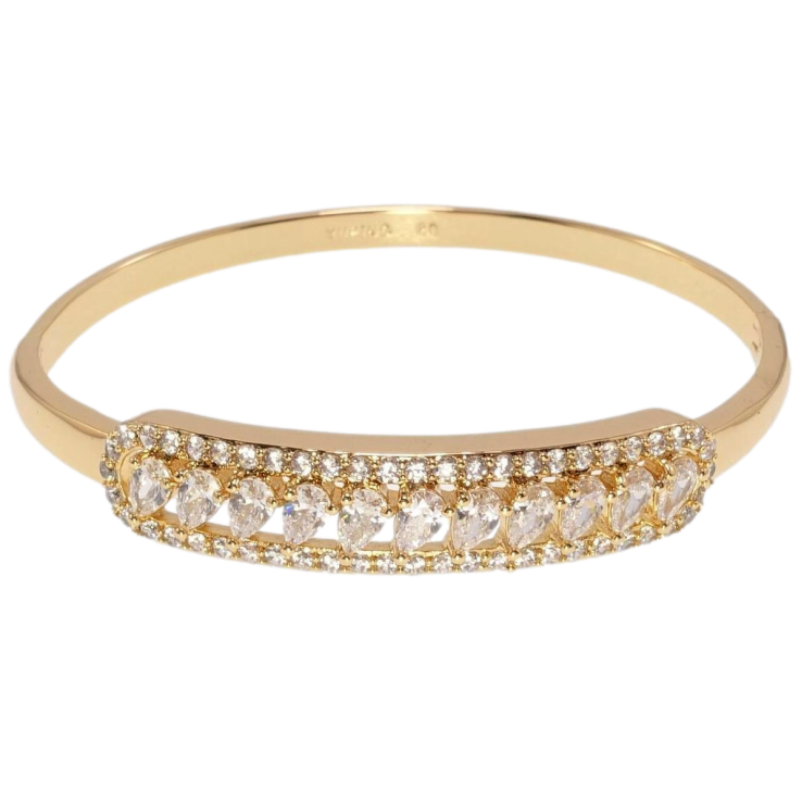 Браслет Xuping Позолота 18K Дорожка кристаллов в обрамлении циркония ø 6см фото №25