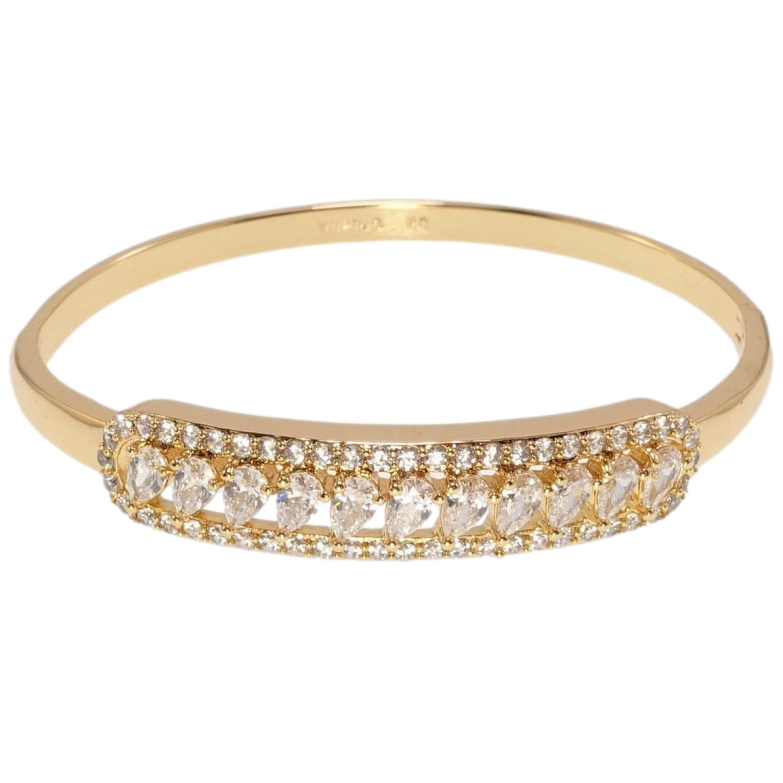 Браслет Xuping Позолота 18K Дорожка кристаллов в обрамлении циркония ø 6см фото №1