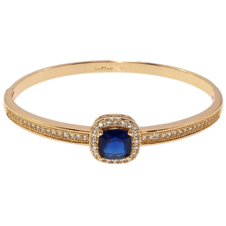 Браслет Xuping Позолота 18K Синій кристал в обрамленні цирконію ø 6см фото №20