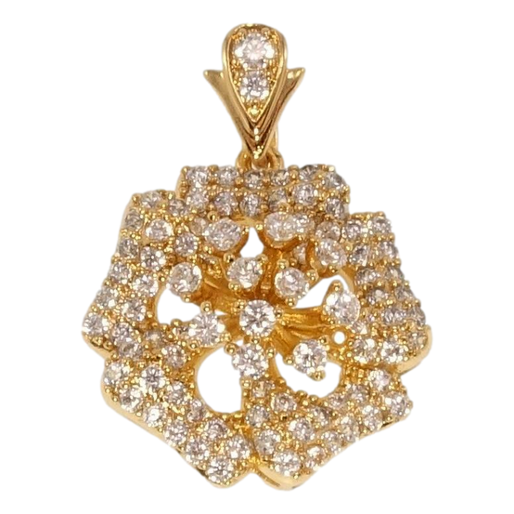 Кулон Xuping Позолота 18K Квітка з інкрустацією цирконієм фото №18