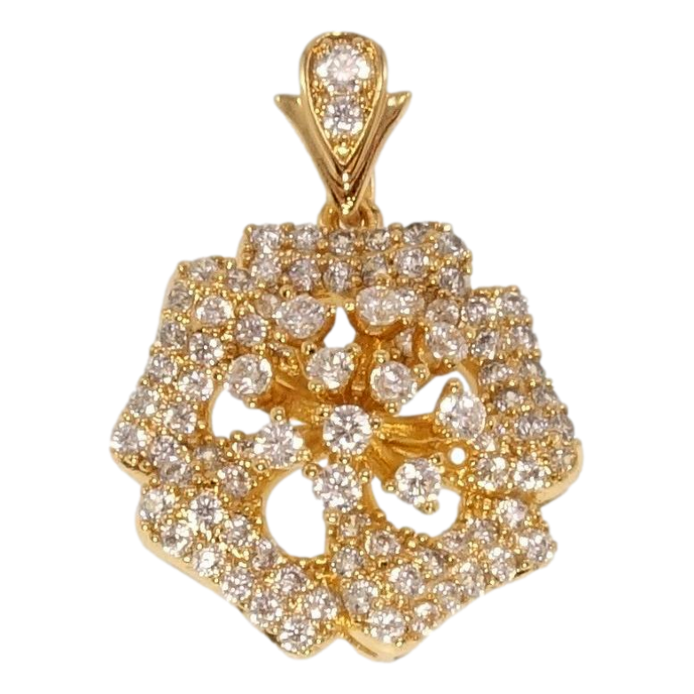 Кулон Xuping Позолота 18K Цветок с инкрустацией цирконием фото №1