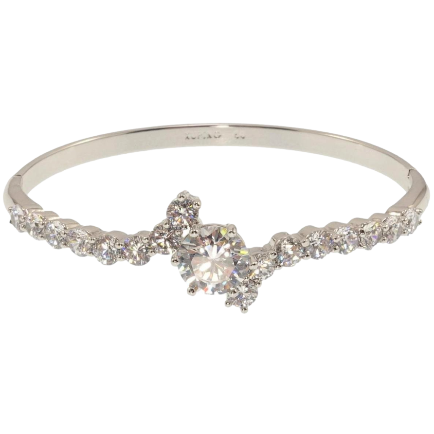 Браслет Xuping Родій Іскристість ø 6см фото №1 Браслет Xuping Родій Іскристість ø 6см фото №1