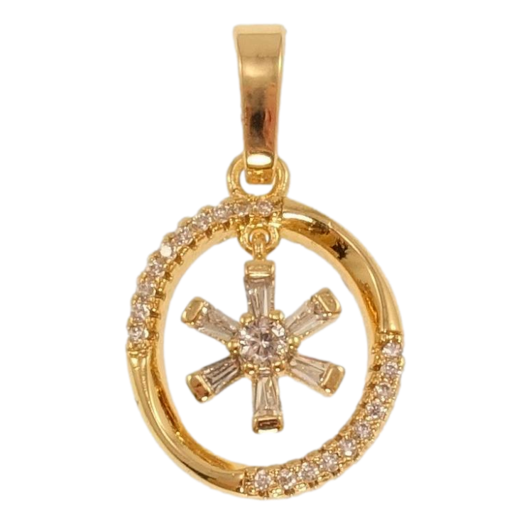 Кулон Xuping Позолота 18K Кристальна зірочка в колечку фото №7