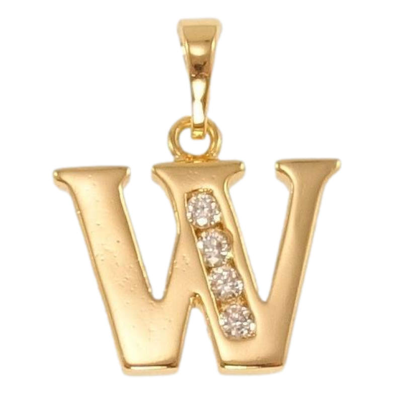 Кулон Xuping Позолота 18K Буква W фото №1