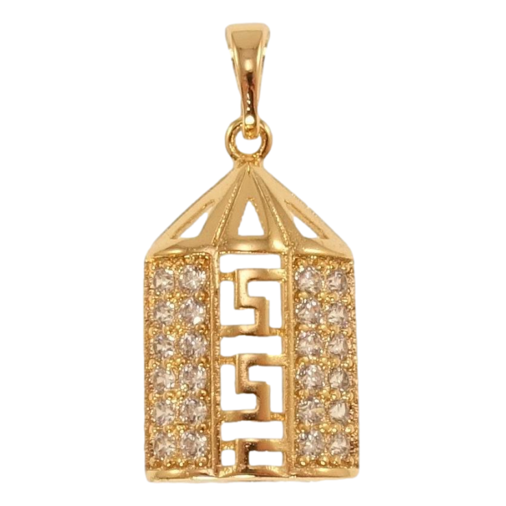 Кулон Xuping Позолота 18K Різний меандровий орнамент із цирконієм фото №3 Кулон Xuping Позолота 18K Різний меандровий орнамент із цирконієм фото №3