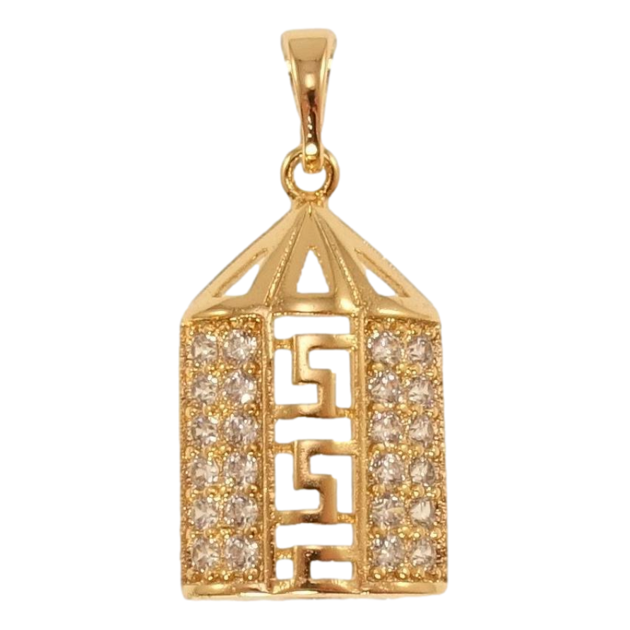 Кулон Xuping Позолота 18K Різний меандровий орнамент із цирконієм фото №1