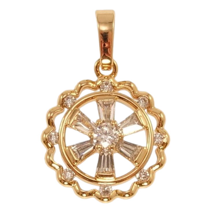 Кулон Xuping Позолота 18K Кристальна зірочка в декоративному кільці фото №8