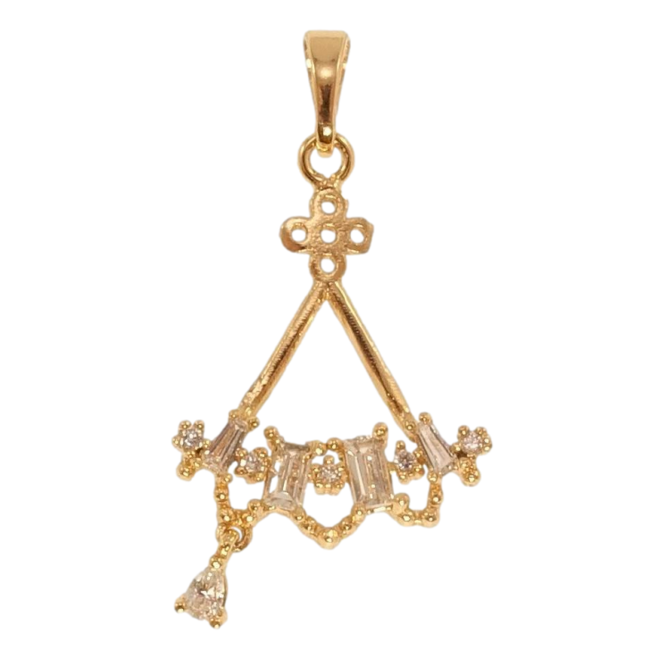 Кулон Xuping Позолота 18K Декоративний віяло з цирконієм фото №22