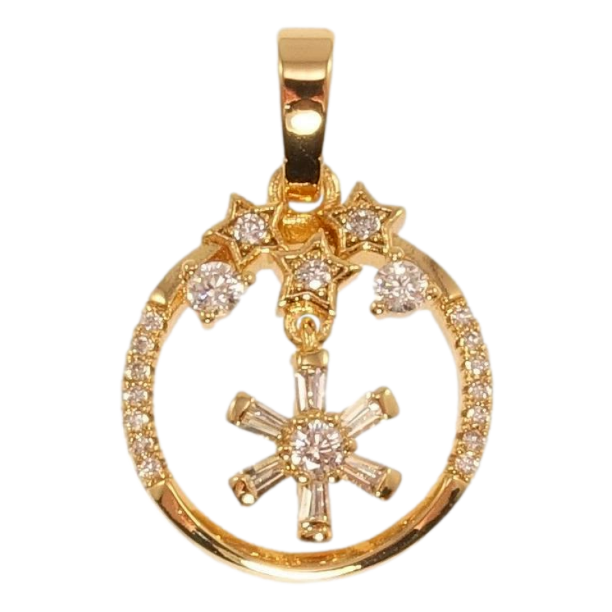 Кулон Xuping Позолота 18K Каблучка з зірковим візерунком та цирконієм фото №1 Кулон Xuping Позолота 18K Каблучка з зірковим візерунком та цирконієм фото №1