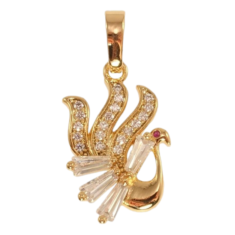 Кулон Xuping Позолота 18K Павич з цирконієм фото №4 Кулон Xuping Позолота 18K Павич з цирконієм фото №4