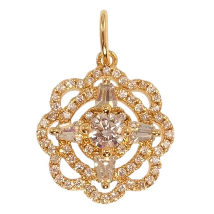 Кулон Xuping Позолота 18K Квітка з цирконієм фото №17