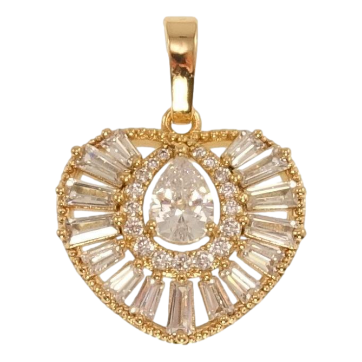 Кулон Xuping Позолота 18K Сердце с цирконием фото №24