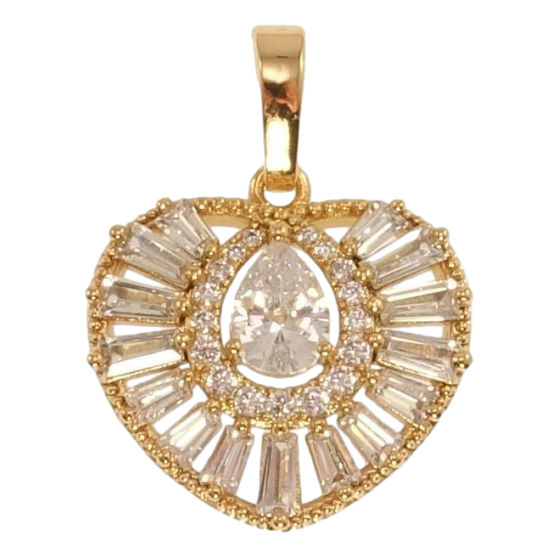 Кулон Xuping Позолота 18K Серце з цирконієм фото №1