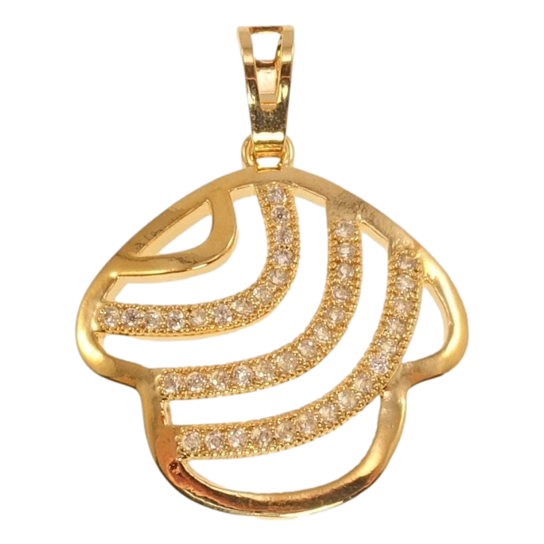 Кулон Xuping Позолота 18K Абстрактный грибок с дорожками циркония фото №1