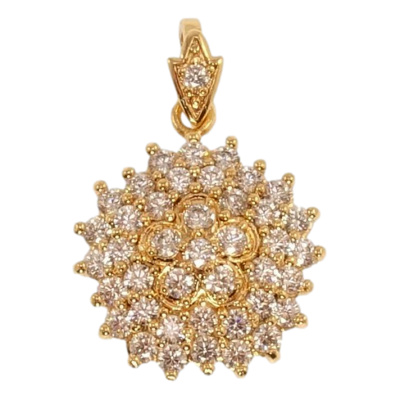 Кулон Xuping Позолота 18K Розкішна кристальна квітка фото №2