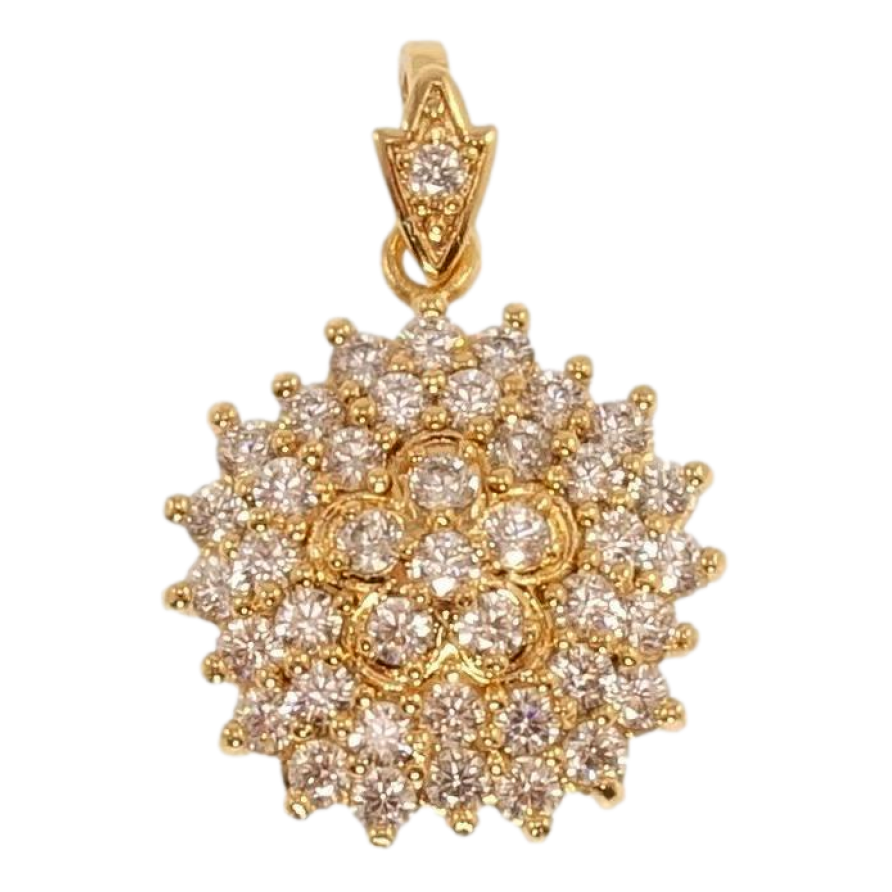 Кулон Xuping Позолота 18K Роскошный кристальный цветок фото №1