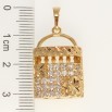 Кулон Xuping Позолота 18K Сумочка с инкрустацией цирконием и цветочным узором фото №3