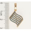 Кулон Xuping Позолота 18K Волнистые дорожки голубого циркония фото №2