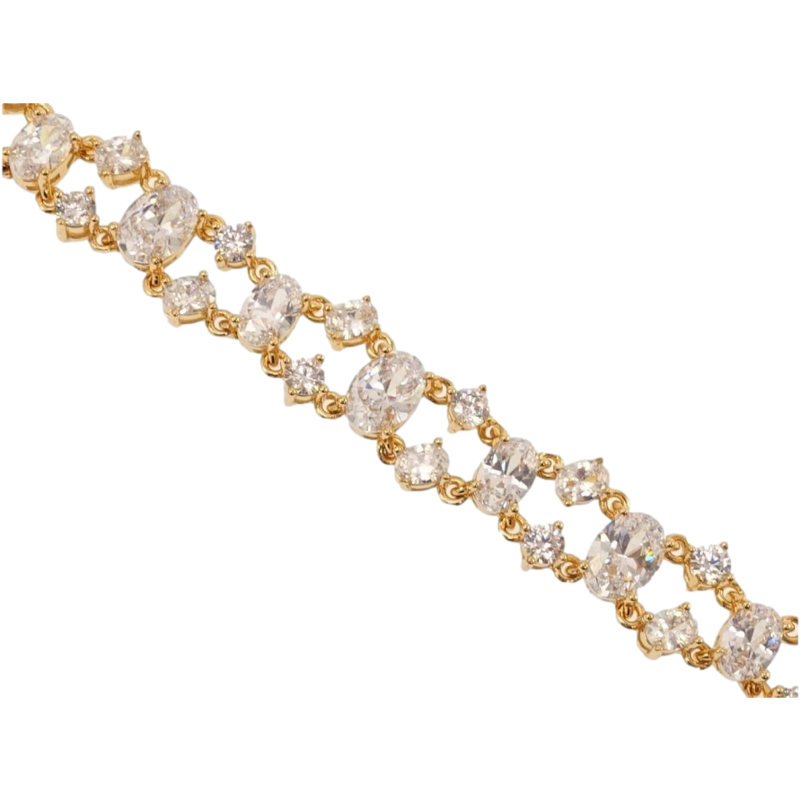 Браслет Xuping Позолота 18K Очарование длина с доп.замком 17,18.5см х 6-10мм фото №1