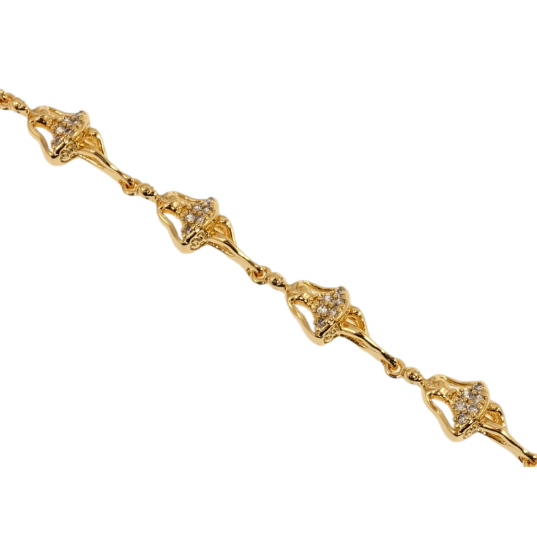 Браслет Xuping Позолота 18K Танцовщица длина с доп.замком 17,19см х 7мм фото №13