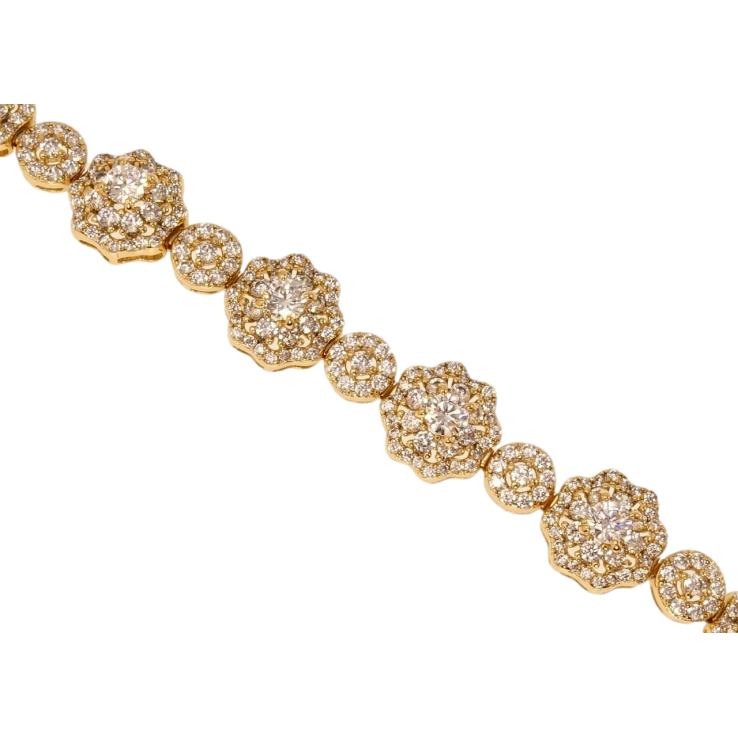 Браслет Xuping Позолота 18K Квіткова іскристість довжина з дод. замком 16.5,18.5см х 6-11мм фото №11 Браслет Xuping Позолота 18K Квіткова іскристість довжина з дод. замком 16.5,18.5см х 6-11мм фото №11