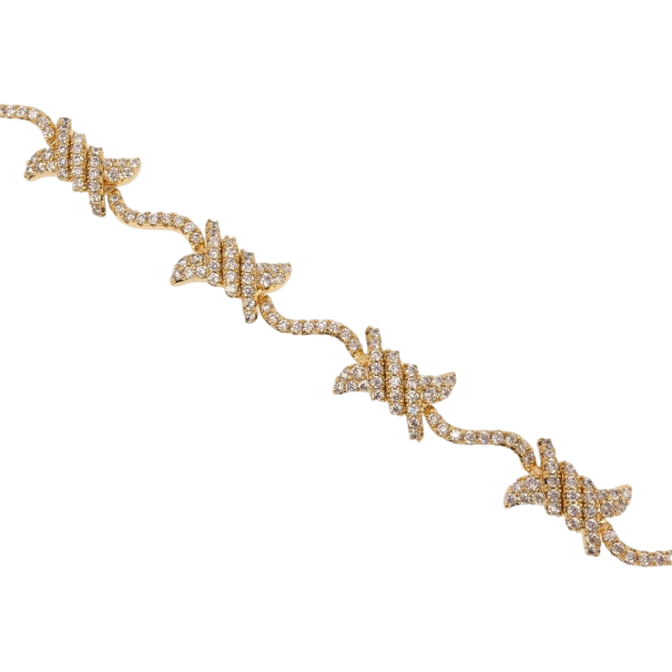 Браслет Xuping Позолота 18K Вузлики інкрустація цирконієм довжина з дод. замком 17.5,19.5см х 8мм фото №20