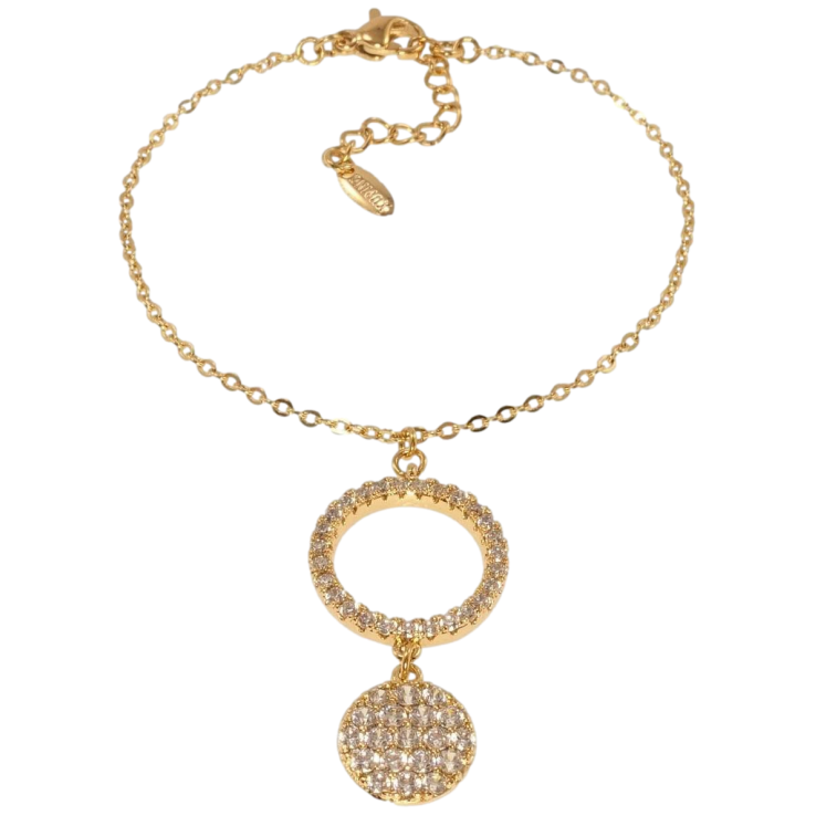 Браслет Xuping Позолота 18K Якірне плетіння з круглими підвісками довжина з дод. ланцюжком 17-20см х 2мм фото №10 Браслет Xuping Позолота 18K Якірне плетіння з круглими підвісками довжина з дод. ланцюжком 17-20см х 2мм фото №10