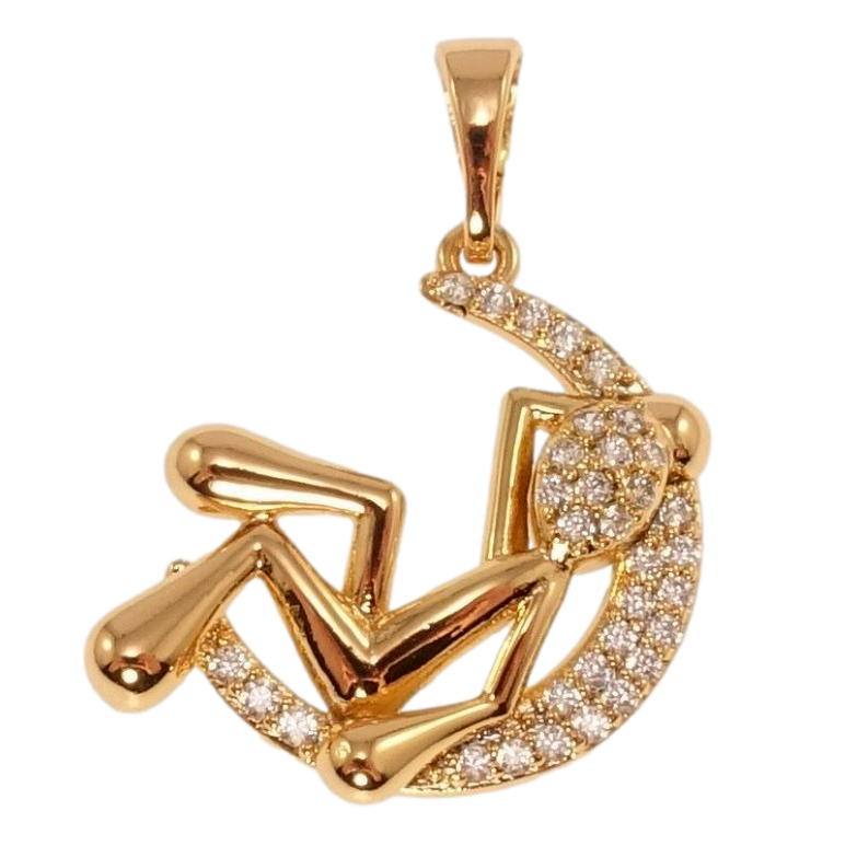 Кулон Xuping Позолота 18K Людина в півмісяці фото №2