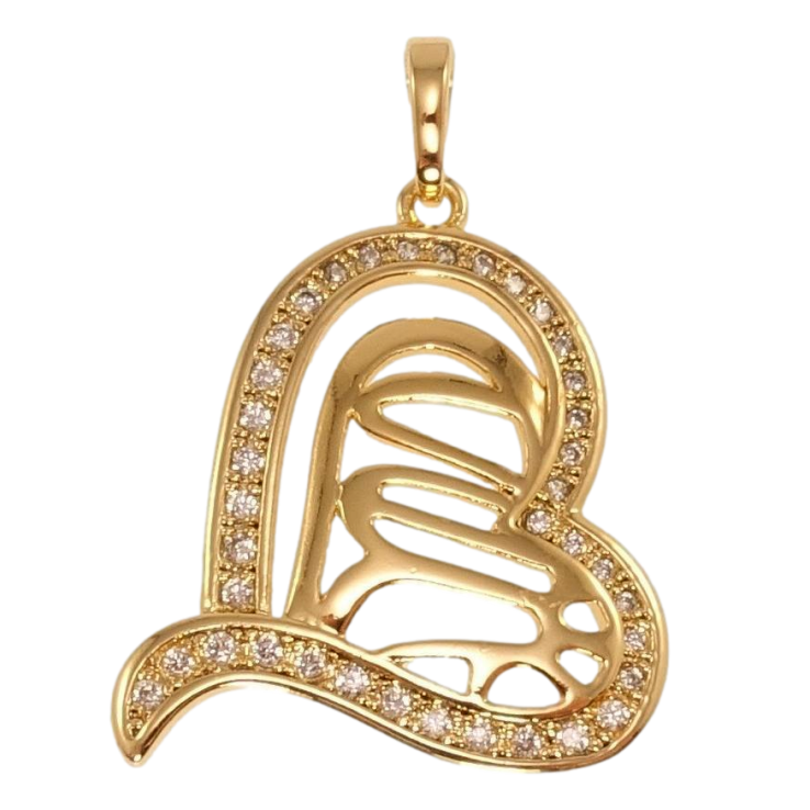 Кулон Xuping Позолота 18K Мусульманська підвіска серце з написом Аллах фото №19 Кулон Xuping Позолота 18K Мусульманська підвіска серце з написом Аллах фото №19