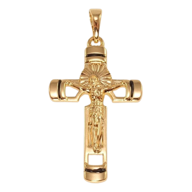Кулон Xuping Позолота 18K Декоративний Хрест із Розп'яттям фото №1