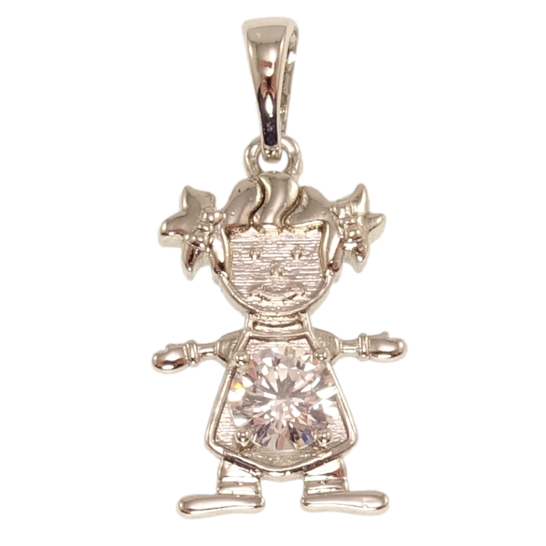 Кулон Xuping Родій Дівчинка фото №1 Кулон Xuping Родій Дівчинка фото №1