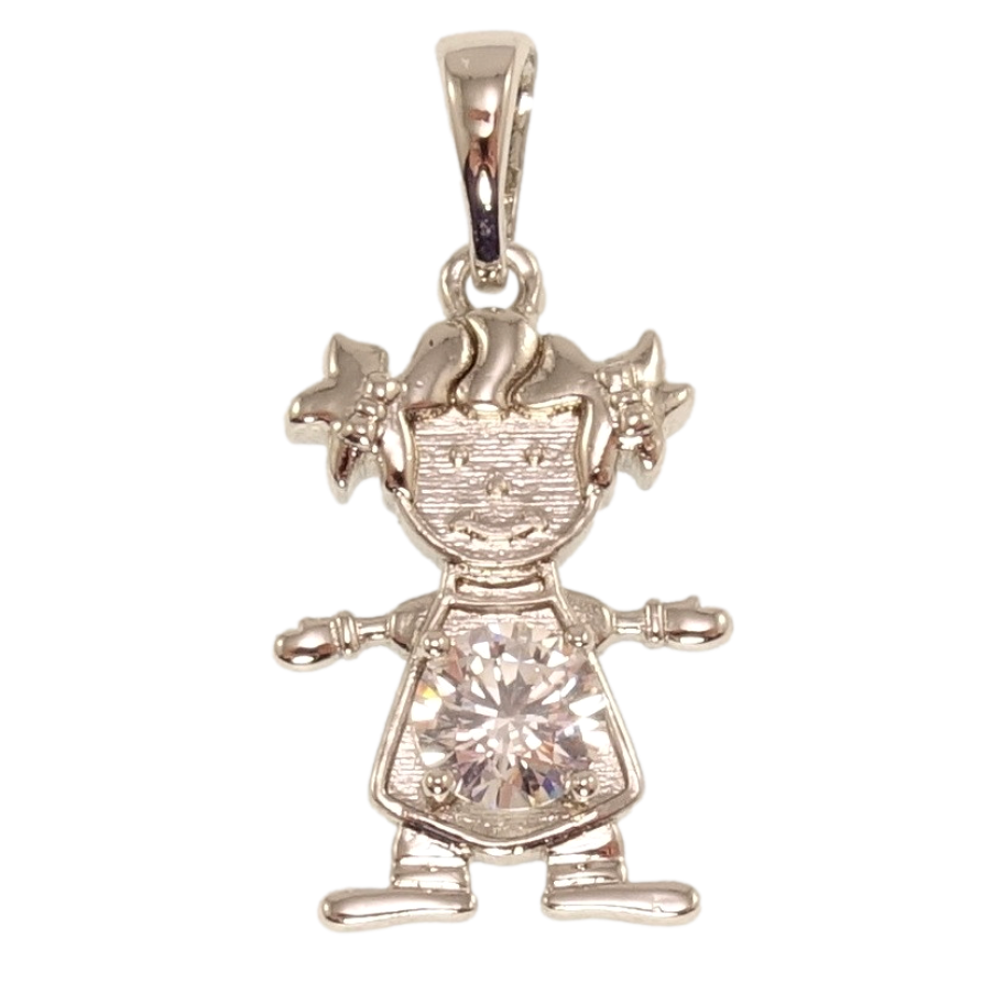 Кулон Xuping Родій Дівчинка фото №1 Кулон Xuping Родій Дівчинка фото №1