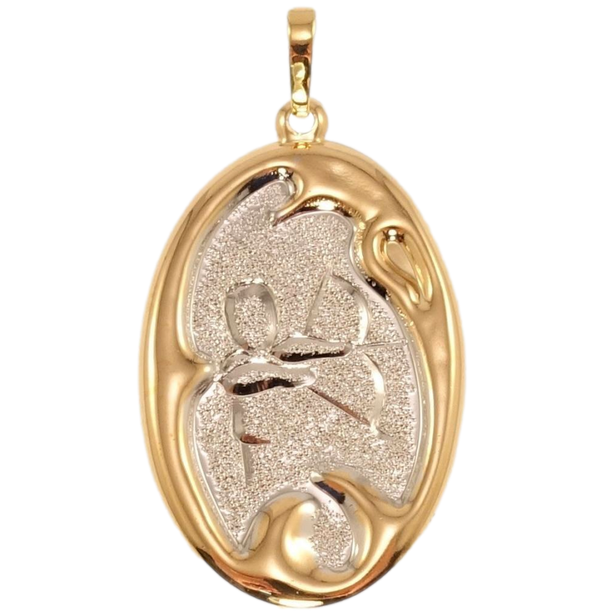 Кулон Xuping Позолота + Родий Овальный Медальон Знак Зодиака Стрелец фото №1