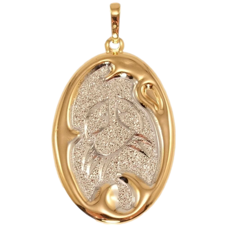 Кулон Xuping Позолота + Родий Овальный Медальон Знак Зодиака Рак фото №1