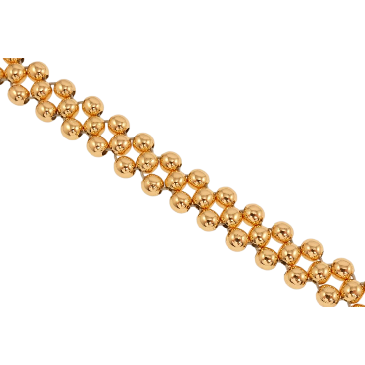 Браслет Xuping Позолота 18K Плетение из бусин длина с доп.цепочкой 17.5-20см х 10мм фото №3