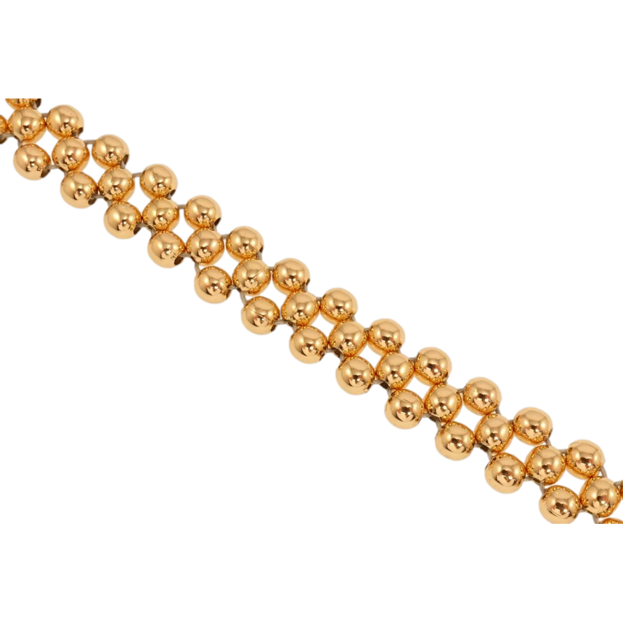 Браслет Xuping Позолота 18K Плетение из бусин длина с доп.цепочкой 17.5-20см х 10мм фото №1